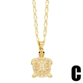 Elegante collana con ciondolo a tartaruga dorata con intarsio in zirconi scintillanti - Stile Tartaruga Marina (C)