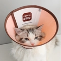Schützender orangefarbener Elisabeth-Halsring für Katzen zur Wundheilung und gegen Lecken - A8 (Hals 36-45cm Tiefe 20.00cm) / Rosa