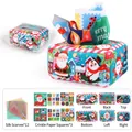 Christmas theme baby tissue box toy set with 12 scarves and 3 crinkle papers - Christmas Theme (12 Scarves + 3 Crinkle Papers)