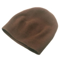 Women's minimalist wool knit beanie in deep brown color with a slouchy fit and warm feel - 54-60cm / Coffee