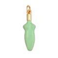 Fashionable light green enamel bra-shaped pendant with gold-plated double ring clasp - Torso Shape-Mint Green