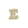 Exquisite 18k gold plated brass letter E pendant with sparkling micro-pave zircons - Letter E Pendant-Gold