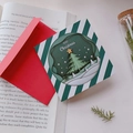 Green Stripes Card+Envelope+Sticker