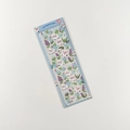 Detail of laser sticker with cute white sheep, lavender and floral patterns for DIY decor - Little White Sheep