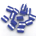 Polymer clay square beads with Honduras flag pattern for DIY bracelets making - Sri Lanka