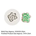 Succulente siliconen mal en afgewerkt plantenmodel voor DIY bakken en handwerk - Stijl 1 / Grijs