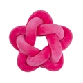 Handmade star-shaped knot pillow in pink velvet plush for sofa decoration - Rose Red