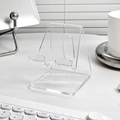 Minimalist transparent acrylic desktop phone stand for tablet in a clean workspace - Small (6*7.5*9cm) / Clear