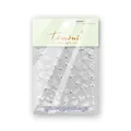 Pegatinas 3D flores blancas con perlas para una manicura francesa muy elegante - Estilo de Rosa de Encaje Francés de Perla en Relieve (MS303)