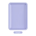 Minimalist purple stainless steel rectangular tray for cosmetics and nail tools storage - Square / Purple