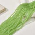4mm green matte rondelle glass beads for DIY bracelet and jewelry making projects - Matte Mint Green