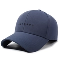 Dark blue six-panel baseball cap with narason embroidery and breathable tech fabric - Adjustable / Navy Blue