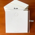 White 8cm square jewelry display cards for earrings and necklaces with nyunyu branding - Earring Card #3 (Approx. 100Pcs)