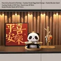 Panda tray organizer with Pingan Xile art set for entryway and key storage - Panda Yuanbao Storage Combo Set B