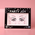 Bijoux de visage en strass roses et perles avec gemmes de maquillage autocollantes - HF-131 (Perle Rose)