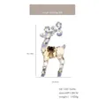 White lighted Christmas reindeer decoration 130cm tall with 60 LED bulbs and festive bow - Large Lighted Flocking Iron Reindeer (60 LEDs)