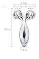 Massaggiatore facciale 3D a rulli argento con impugnatura ergonomica e testine rotanti - Massaggiatore 306 / Argento