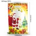 Sacchetti regalo di Natale set da 10 con Babbo Natale 25x17cm per dolci e feste - 10 Pezzi-Stile 4