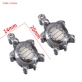 Colgantes de tortuga marina en acero gris oscuro con agujero 1,5mm para joyería DIY - Tortuga / 5 Piezas / Color Acero