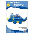 Globo de aluminio de Triceratops azul para decoración de cumpleaños, de 58x86cm - Triceratops Versión Q
