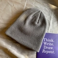Classic grey ribbed knit beanie for winter made of soft thick warm material - Elastic / Gray