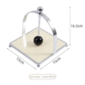 Porte-serviettes carré blanc crème moderne avec arche en métal et boule de gravité - Style Arche / crème