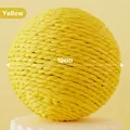 Pelota de juguete para gatos de cuerda de sisal amarilla de 10 cm para morder y jugar - 10cm / Amarillo