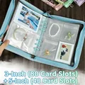 Light blue jewelry binder with transparent pockets for organizing earrings and necklaces - Blue Set (With 50x3-inch + 20x5-inch Bags)