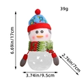 Christmas snowman candy jar with blue hat and transparent plastic container 39g - Penguin Style