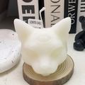 Three-eyed white cat head shaped scented candle for creative gothic home decoration - 8*8*8CM Box / White