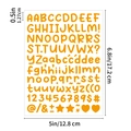 Orange 0.5-inch vinyl alphabet and number stickers for DIY scrapbooking and cards - Orange