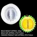 Large 3D durian silicone mold with realistic fruit texture for candle and gypsum crafts - 1# Large Durian / Clear