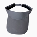 Adjustable grey cotton open top sun hat with visible stitching for outdoor sports - Gray