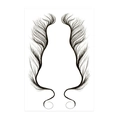 Adesivo tatuaggio temporaneo per capelli nero per lo styling di baby hair e attaccatura - HE-01 / 11*18cm