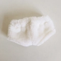Weiße Plüsch-Shorts Bekleidungszubehör für 17cm Vinyl-Puppenanhänger und Stofftiere - Passend für 17cm Puppe / Plüsch-Shorts / Weiß
