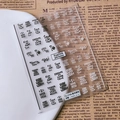 Autocollants nail art gaufrés avec citations anglaises noires et blanches modèle TS-2708 - TS-2708 Phrases Anglaises en Relief 3D