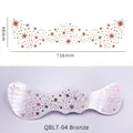 Metallic bronze star face stickers temporary body tattoos for party makeup 156x48mm - QBLT-04 Bronze Mixed Dots