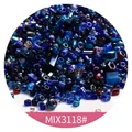 Miyuki glass seed bead mix in dark blue and purple tones with iridescent finish - Mixed Shapes Style (Mix3118) / 10g approx 500 beads / Deep Blue Series