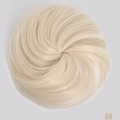 Elastic drawstring synthetic hair bun piece in golden blonde color code sixty - 60 (Platinum Blonde)
