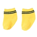 Yellow knit doll socks with black stripes for 18-inch American girl dolls - Yellow Black Striped