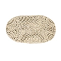 Oval handmade natural corn husk woven placemat with thick heat resistant texture - Oval 20*35cm