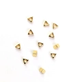 Gouden 14k gold-filled driehoekige holle kralen voor DIY sieraden maken - 3.5mm / 14K Goud