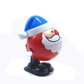 Wind-up Santa Claus toy with a blue hat and red body for Christmas gifts - Jumping Santa with Blue Hat