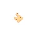 Polished 18K gold plated stainless steel fish pendant with a sleek minimalist design - Fish / Gold