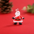 Classic resin Santa Claus pendant with metal ring on festive red background - No.18 Standing Santa Claus