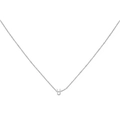 Minimalist silver-tone chain necklace featuring a small horseshoe-shaped letter U pendant - Steel U