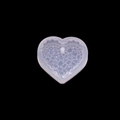 Heart shaped silicone mold with diamond cut texture for DIY crystal resin pendants - 3# Translucent Heart