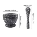 Dark grey stone textured mortar and pestle set with granite pattern for grinding garlic - Small Classic Style / Grey Granite / Grey Granite Pattern Bulk