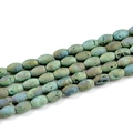 Macro shot of oval green druzy agate beads with natural mineral crystal textures - Drum Bead 8*12mm (16 Beads Length 200mm) / Grass Green