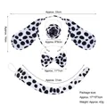 Set cerchietto cane dalmata con orecchie, naso e coda per spettacoli per bambini - Orecchie di Dalmata + Naso + Papillon + Coda (Set da 4 Pezzi)